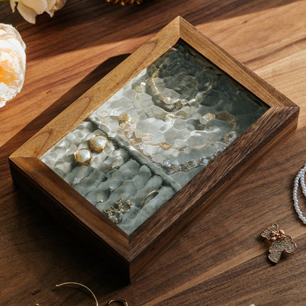 Antikke Smykkeskrin I Glass