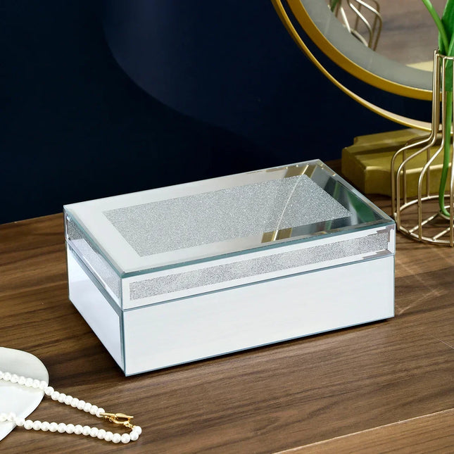 Smykkeskrin Glas Sølv