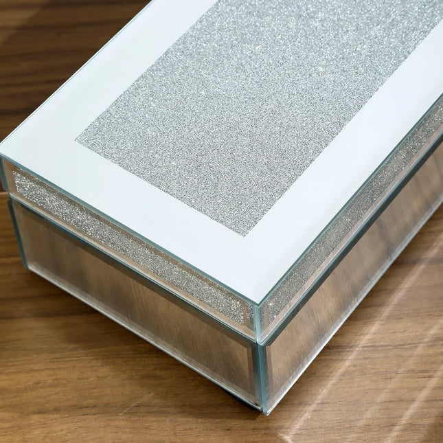 Smykkeskrin Glas Sølv