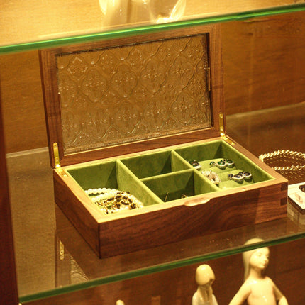 Smykkeskrin I Grønn Glass