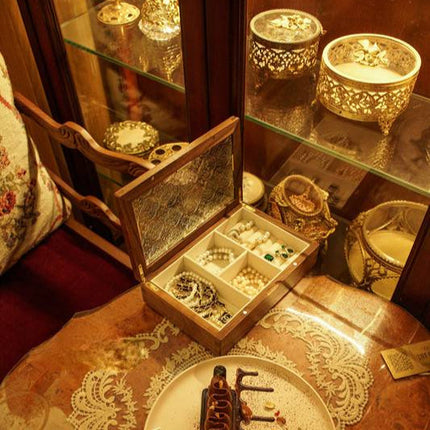 Smykkeskrin I Grønn Glass