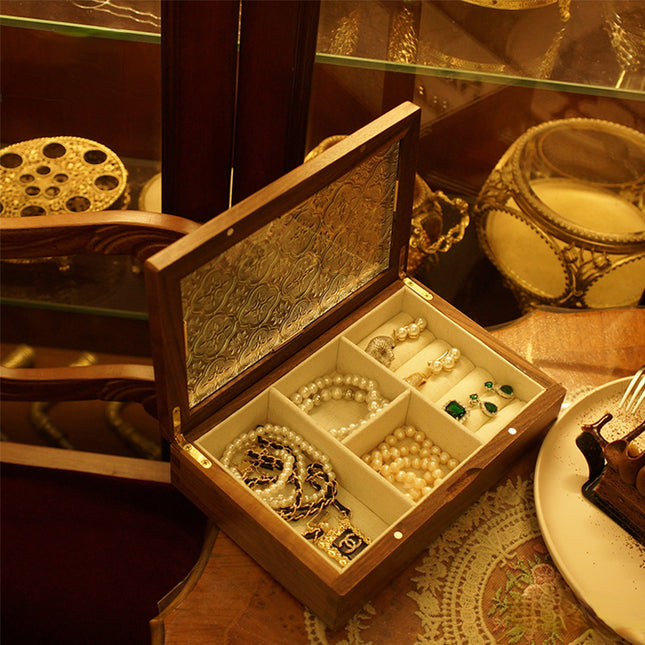 Smykkeskrin I Grønn Glass