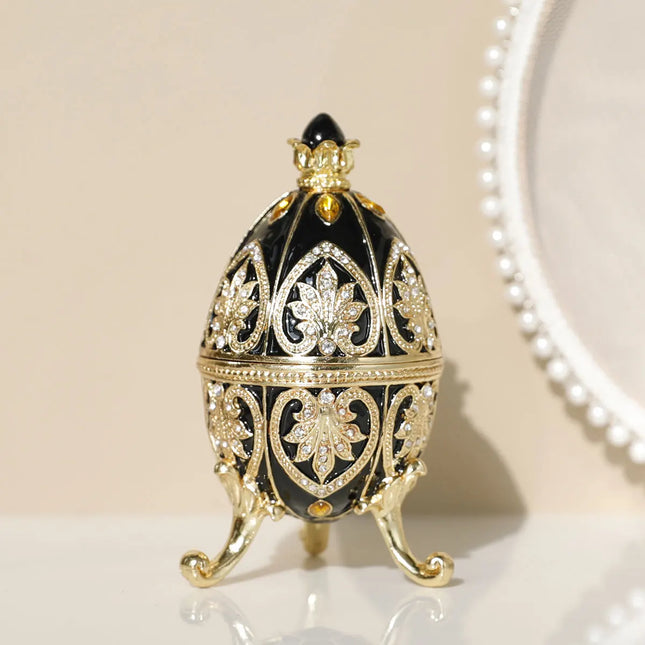 Smykkeskrin Egg Svart