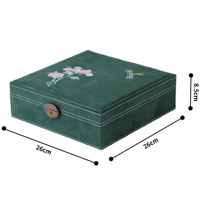 Antikke Smykkeskrin Med Broderi