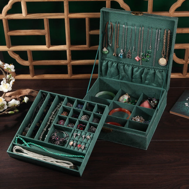 Antikke Smykkeskrin Med Broderi